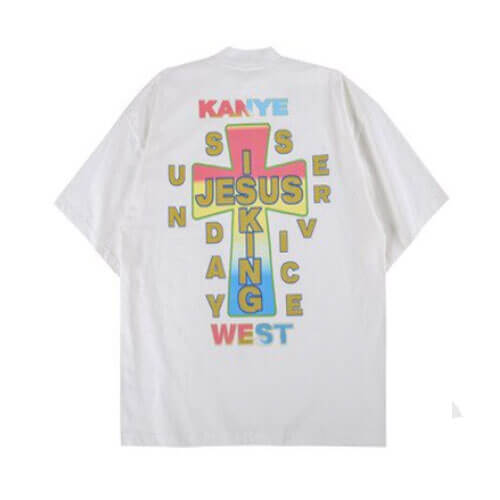 Kanye West AWGE for JIK Cross T-shirt White Back