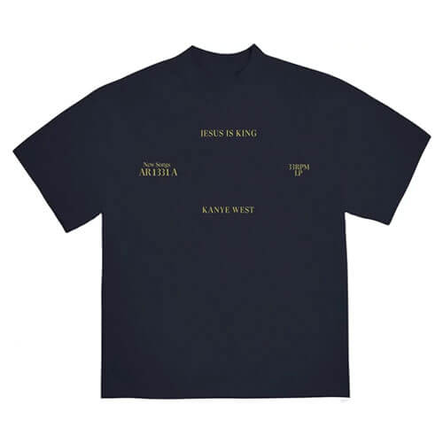 Kanye West Jesus Is King Vinyl I T-shirt Black