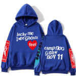 Kanye West Lucky Me I See Ghosts Hoodies Blue