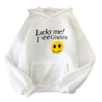 Lucky Me I See Ghosts Women Hoodie wHITE