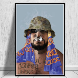 Kanye West Music Star Trippie Redd J cole Anime Painting Bedroom Living Wall Poster