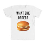 Kanye West What She Order Fish Filet Hamburger T-Shirt White