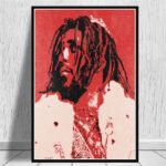 Trippie Redd J cole Kanye West Anime Canvas Poster Bedroom Decor