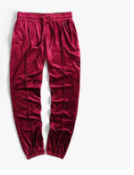 kanye west velvet pant red