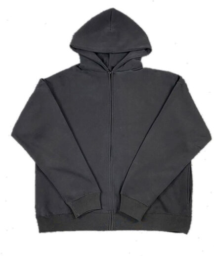 kanye west zip hoodie black