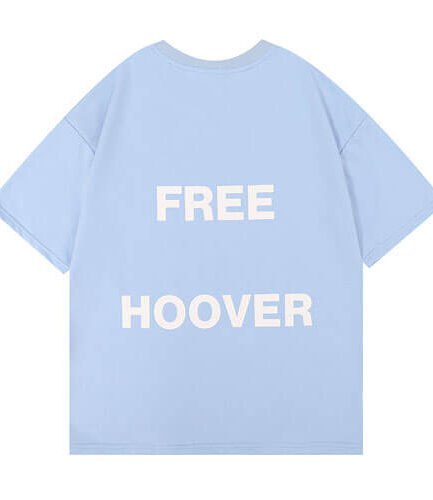 Kanye West & Drake Free Hoover Long T-shirt Light Blue Back