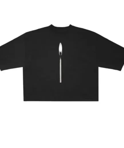 Kanye West DONDA 2 Lit Match T-shirt Black front