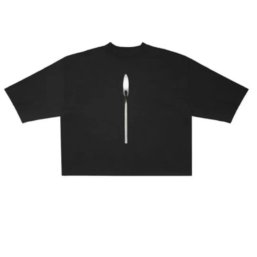 Kanye West DONDA 2 Lit Match T-shirt Black front Kanye West DONDA 2 Lit Match T-shirt Black front