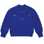 Kanye West Jesus Is King Vinyl I Crewneck Blue