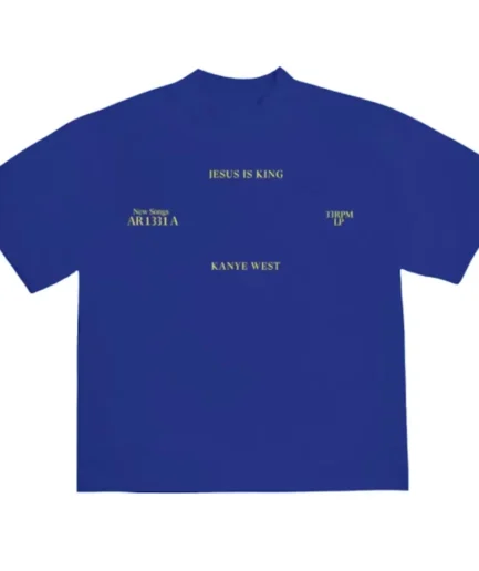 Kanye West Jesus Is King Vinyl I T-shirt Blue
