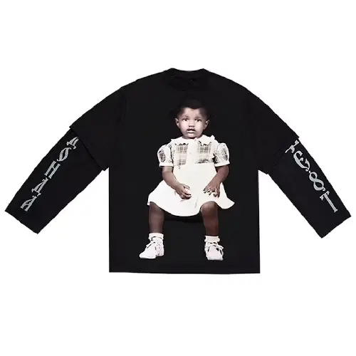 Kanye West DONDA 2 Layer L_S T-shirt Black Kanye West DONDA 2 Layer L_S T-shirt Black