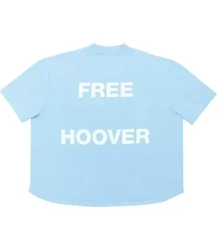 Kanye West & Drake Free Hoover Baseball T-shirt Light Blue