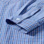 Houndstooth Drop Shoulder Shirt - Sky Blue - Image 3